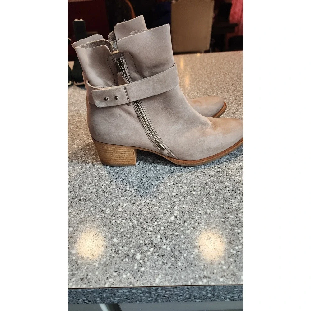 Paul Green Ankle Boots Womens 9 Taupe Good Condition